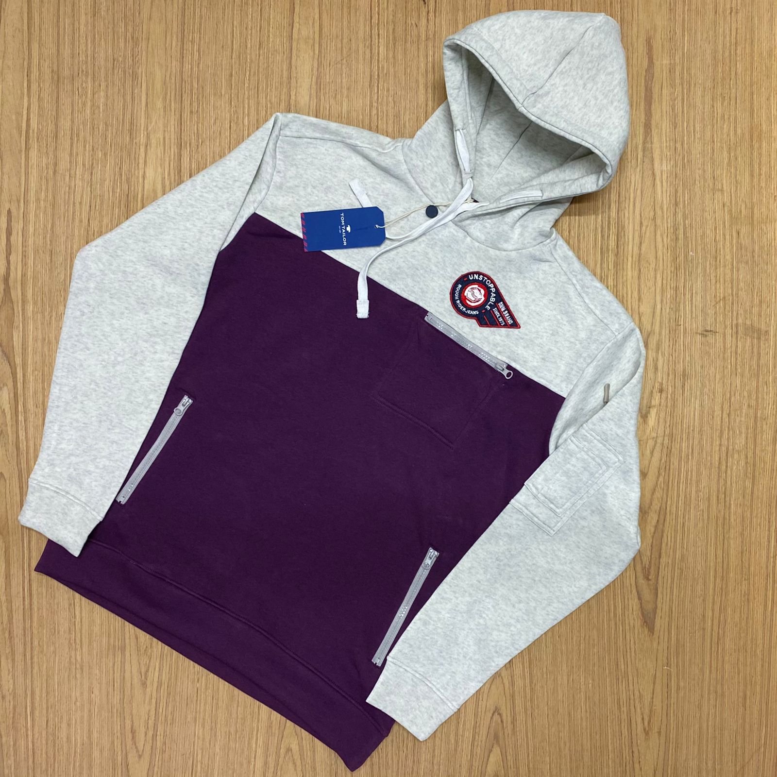 hd03-mr-gy Men's Premium Fleece Hoodie | HD03-MR-GY - Image 1