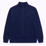 Exported Full Zipper Sweater |  JK14-Navy