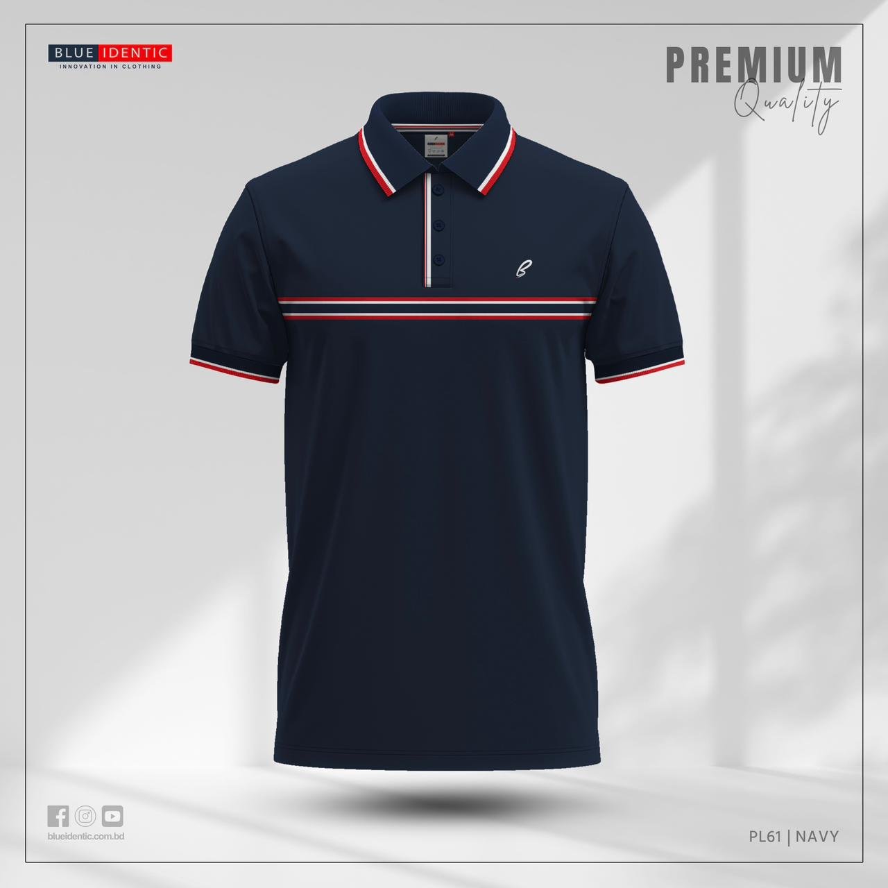 PL61-Navy Men’s Premium Polo | PL61-Navy - Image 1