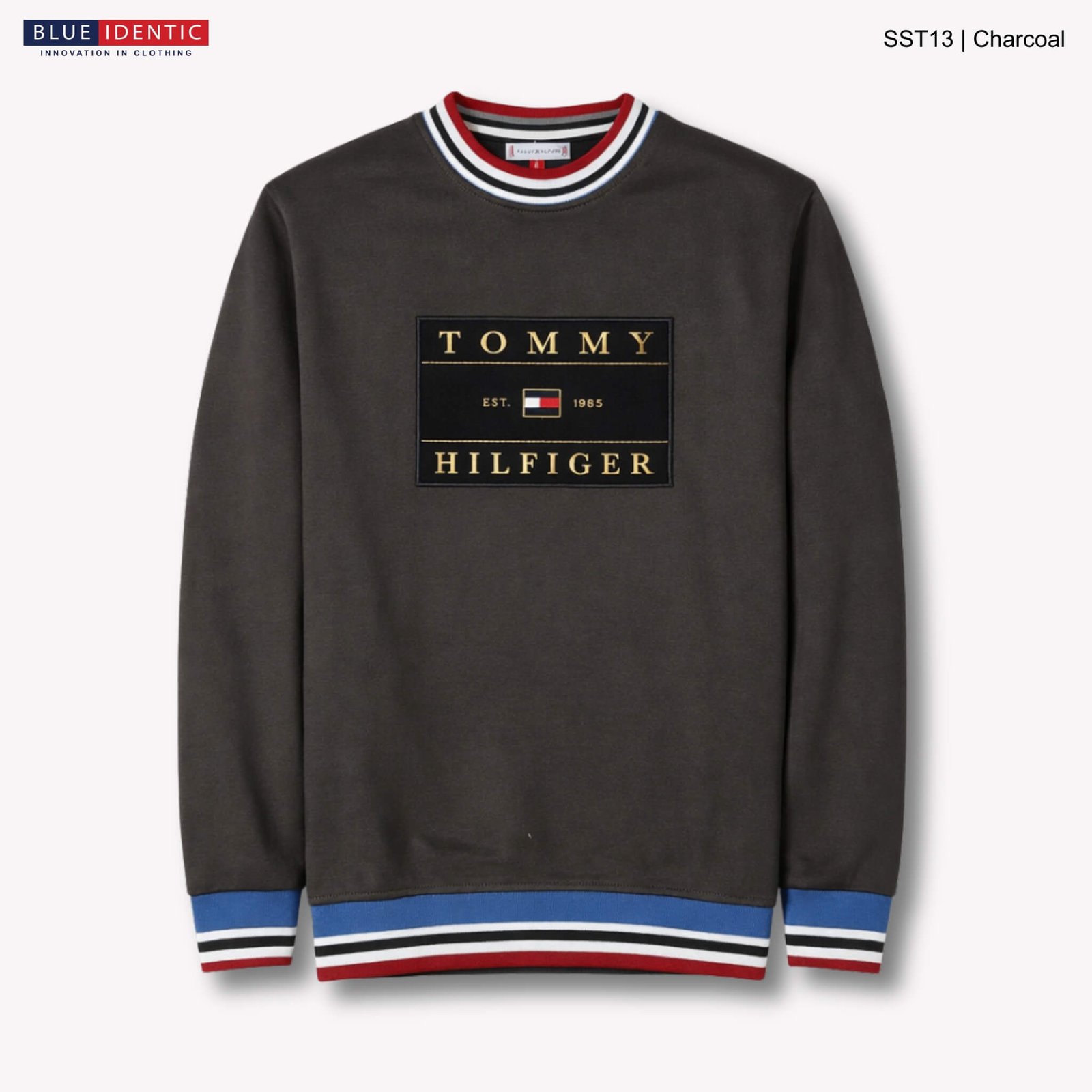 SST13-Charcoal Men’s Premium Sweatshirt | SST13-Charcoal - Image 1