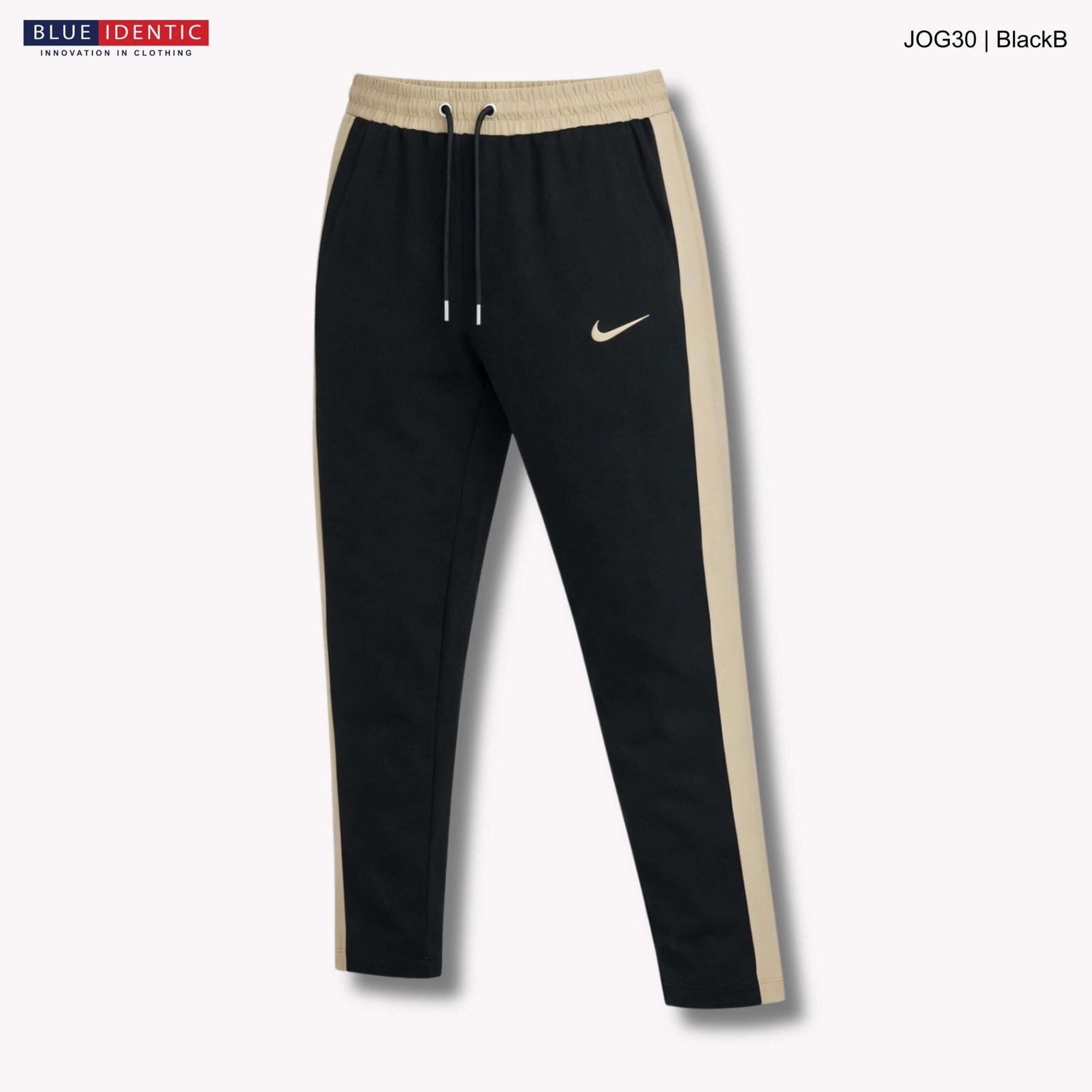 3 Platinum Contrast Trouser | JOG30-Black-Bis - Image 1