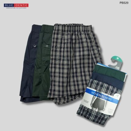 Mens 3 Pack Woven Boxers | PBS29