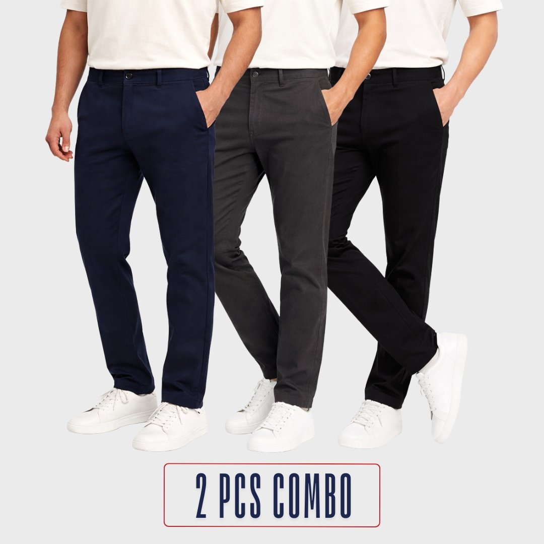 8 Premium Chino Pant Combo 2 Pcs | PT63 - Image 1
