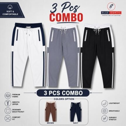 Designer Edition Contrast Trouser Combo 3 Pcs | JOG35