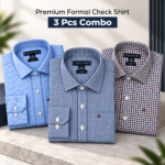 3 Pcs Combo Premium Formal Check Shirt | PMS40