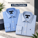 2 Pcs Combo Premium Formal Check Shirt | PMS40