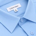 Mens Premium Formal Solid Shirt | PMS39-Sky Blue - Image 2