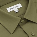 Mens Premium Formal Solid Shirt | PMS39-Olive - Image 2