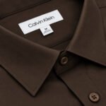 Mens Premium Formal Solid Shirt | PMS39-Chocolate - Image 2