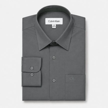Mens Premium Formal Solid Shirt | PMS39-Charcoal