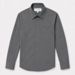 Mens Premium Formal Solid Shirt | PMS39-Charcoal - Image 3