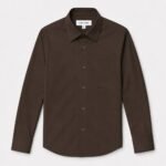 Mens Premium Formal Solid Shirt | PMS39-Chocolate - Image 3