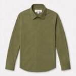 Mens Premium Formal Solid Shirt | PMS39-Olive - Image 3