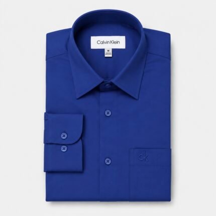 Mens Premium Formal Solid Shirt | PMS39-Royal Blue