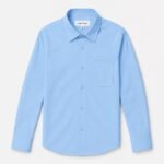 Mens Premium Formal Solid Shirt | PMS39-Sky Blue - Image 3