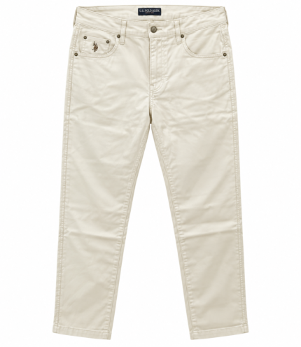US Polo Exported Twill Pant | PT08-Cream