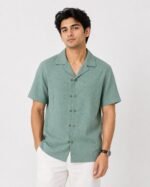 Exported Premium Cuban Shirt | SMS06-Mint - Image 2