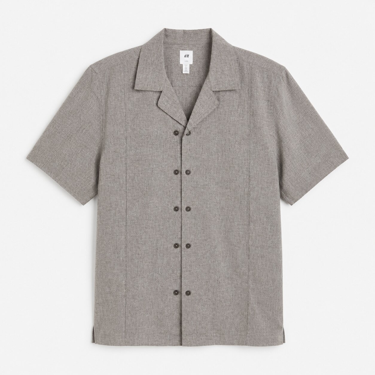 SMS06-Grey.jpg Exported Premium Cuban Shirt | SMS06-Grey - Image 1