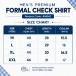 Mens Premium Formal Check Shirt | PMS40-01 (PMS39) - Image 2